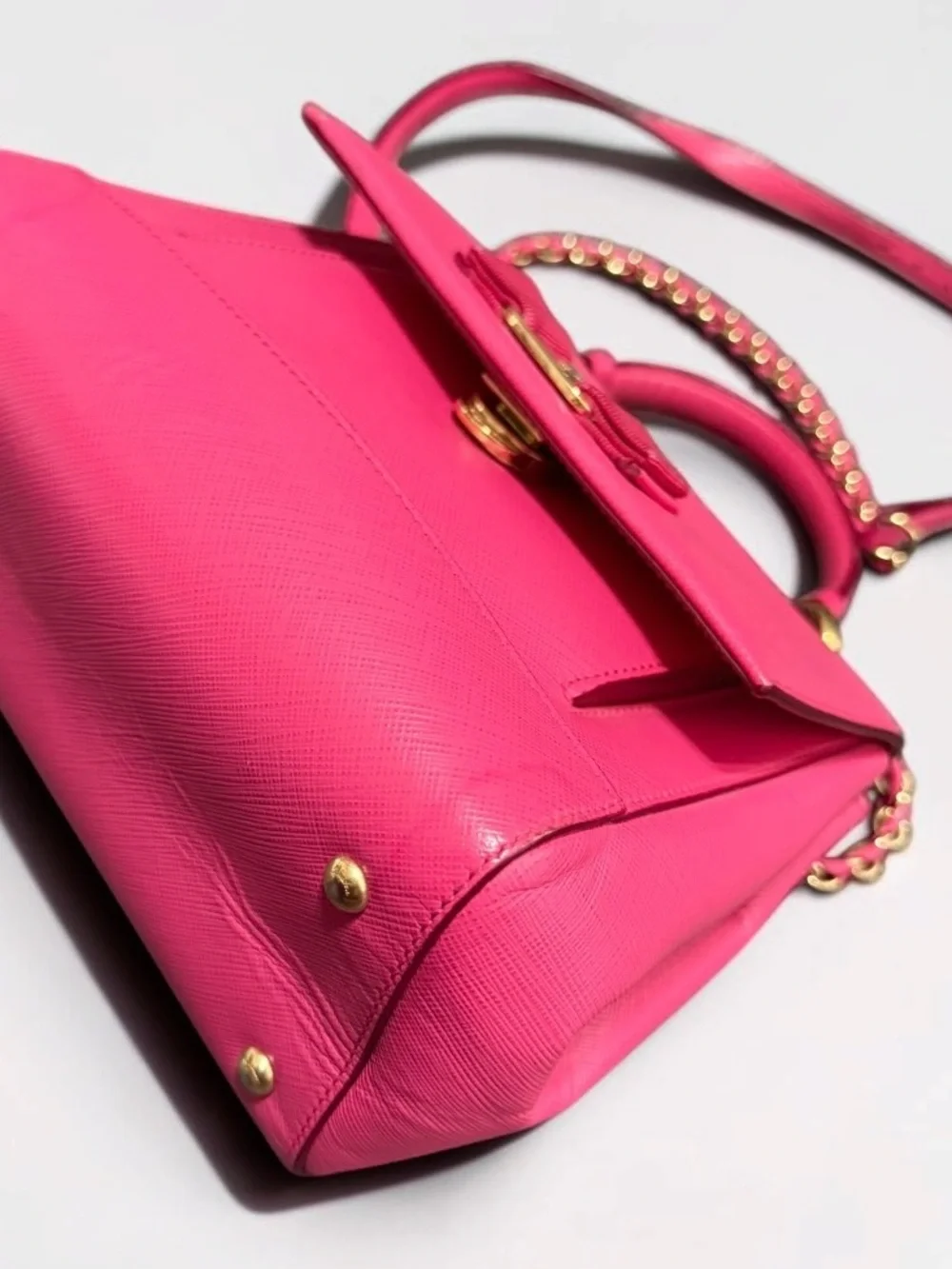 Salvatore Ferragamo Vara Bow Mini Top Handdle Shoulder Bag Hot Pink